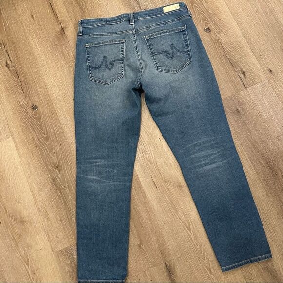 AG the Prima Crop Cigarette Crop Blue Wash Denim Jeans size 30 - Picture 9 of 10